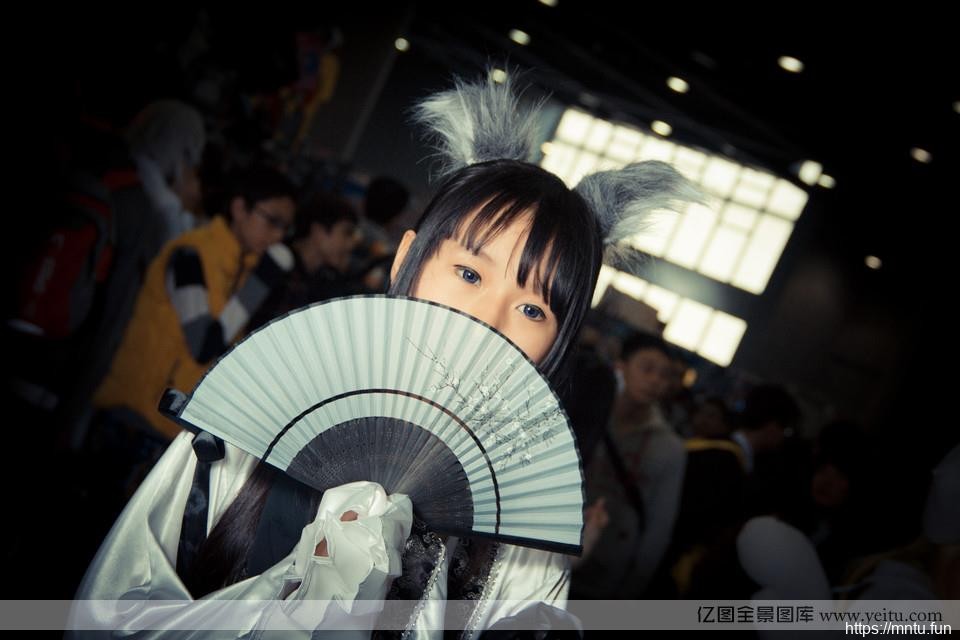 半遮面稚气少萝莉英lolita和cosplay气cosplay