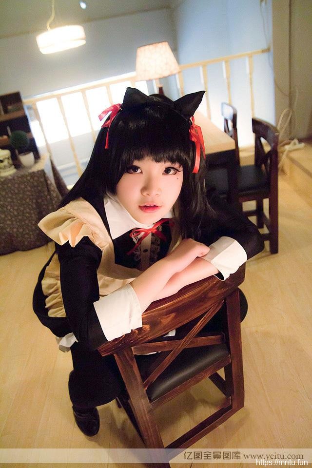 甜美女孩可爱小动漫女孩cosplay萌猫cosplay