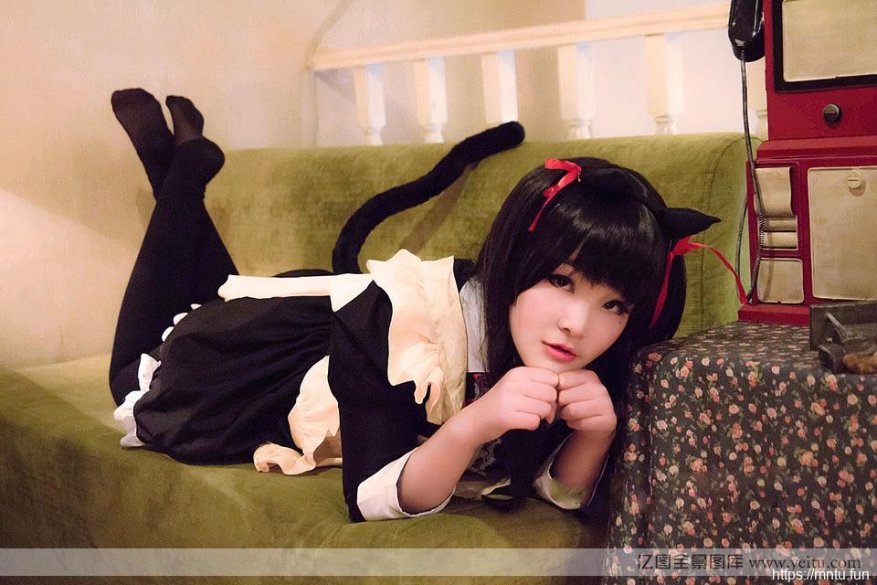甜美女孩可爱小动漫女孩cosplay萌猫cosplay