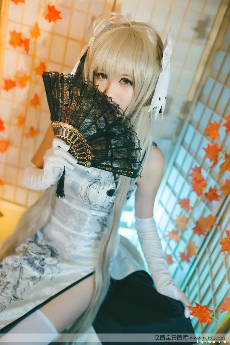 春日野穹白丝高跟性感穹妹旗袍cocosplay诱惑splay