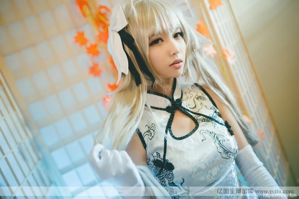 春日野穹白丝高跟性感穹妹旗袍cocosplay诱惑splay