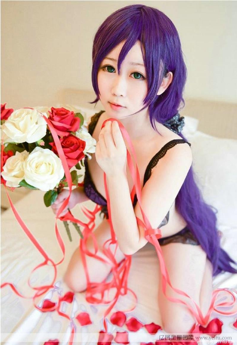 love live东条希性感蕾丝内衣cosplayh福利无遮挡cos诱人巨乳