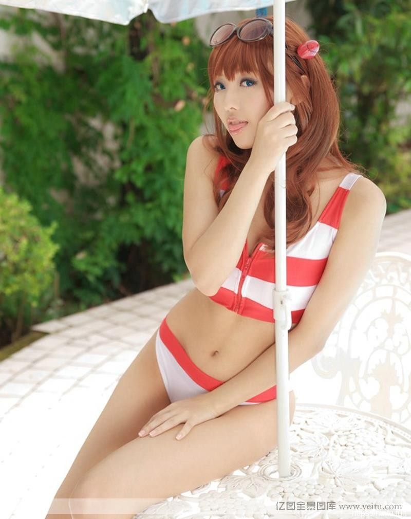 EVA明日香泳池性感旗袍白丝cosplay撩人cosplay