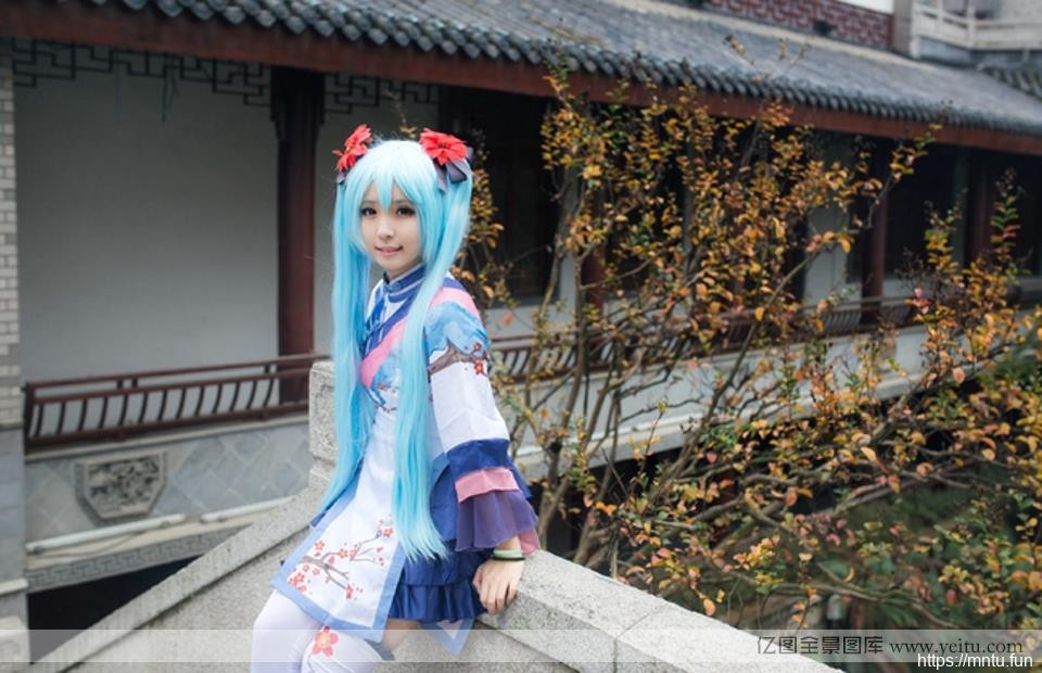 可爱萝莉梅花初音唯美coscosplay动漫人物play