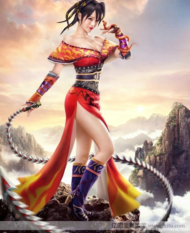 巨乳美女展示迷人胸器再cosplay壁纸秀完美COSPLAY