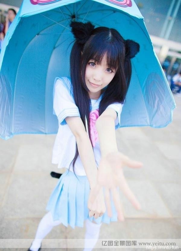 马尾猫娘白丝制服诱惑旗袍白丝cosplay卖萌Cosplay写真