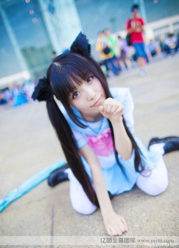 马尾猫娘白丝制服诱惑旗袍白丝cosplay卖萌Cosplay写真