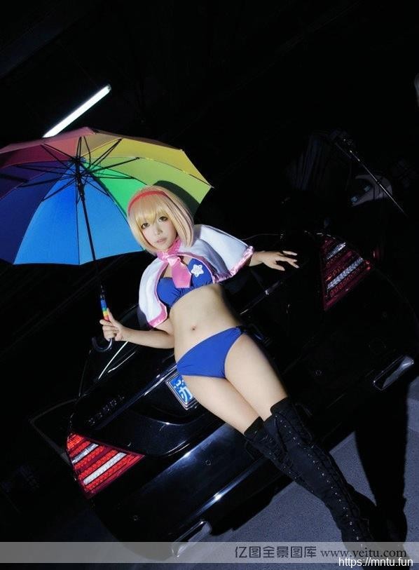 纤细小腰妹子Cos《东方赛车娘》爱丽cosplay专题丝