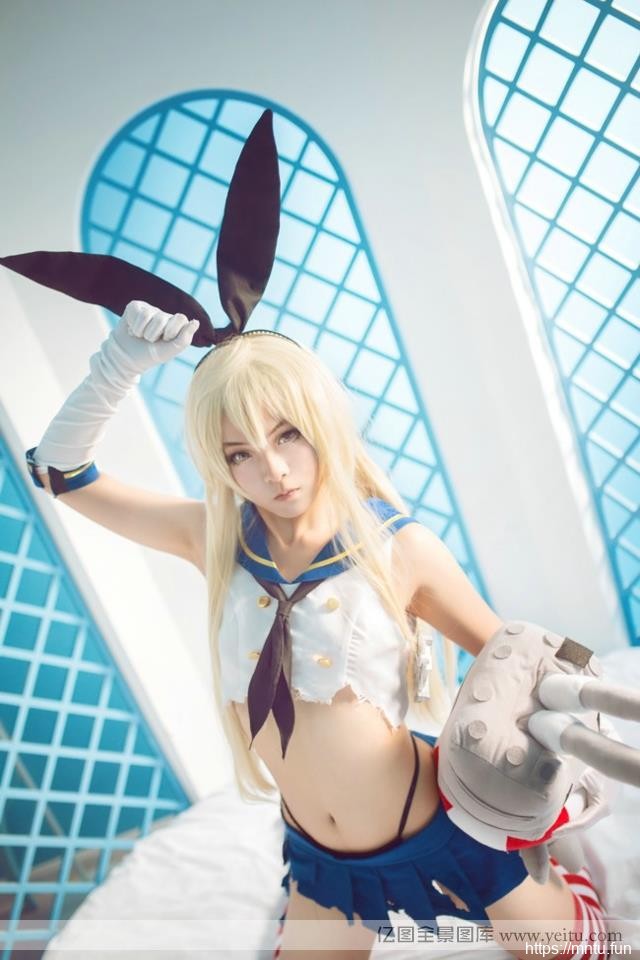 性感迷人萌妹变身战舰kisscosplay少女清凉COSPLAY
