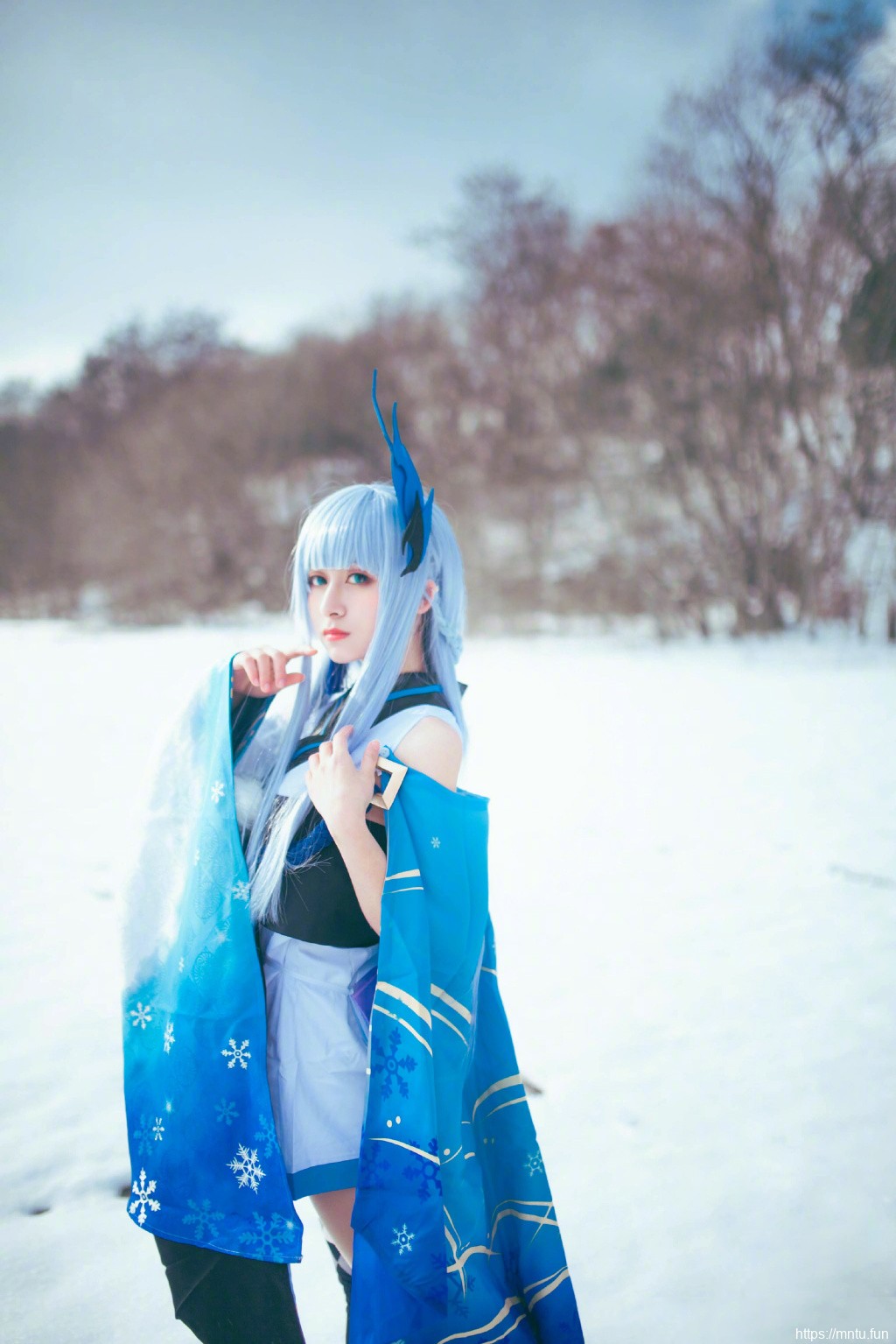 日本美女cosplay阴阳师雪女写真图片