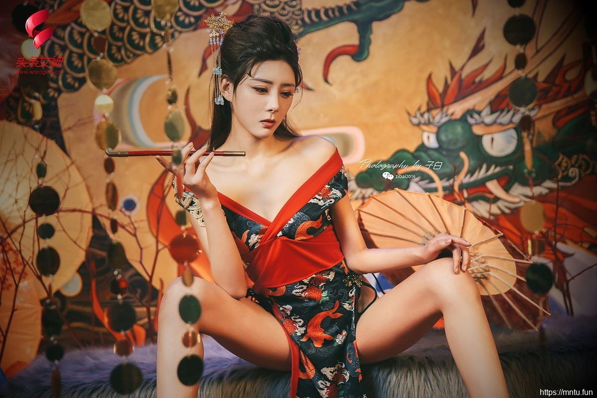 头条女神美女模女装cosplay特莫小希和服装扮修长美腿COS花魁写真