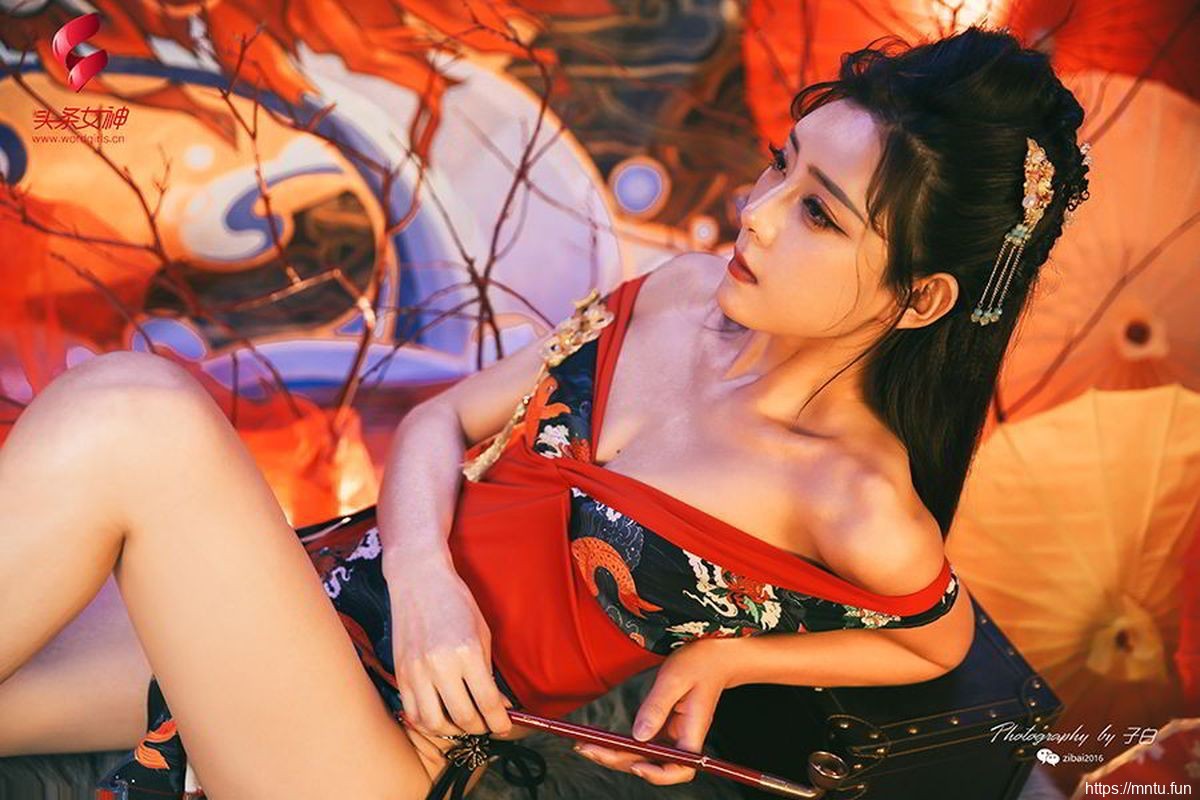 头条女神美女模女装cosplay特莫小希和服装扮修长美腿COS花魁写真