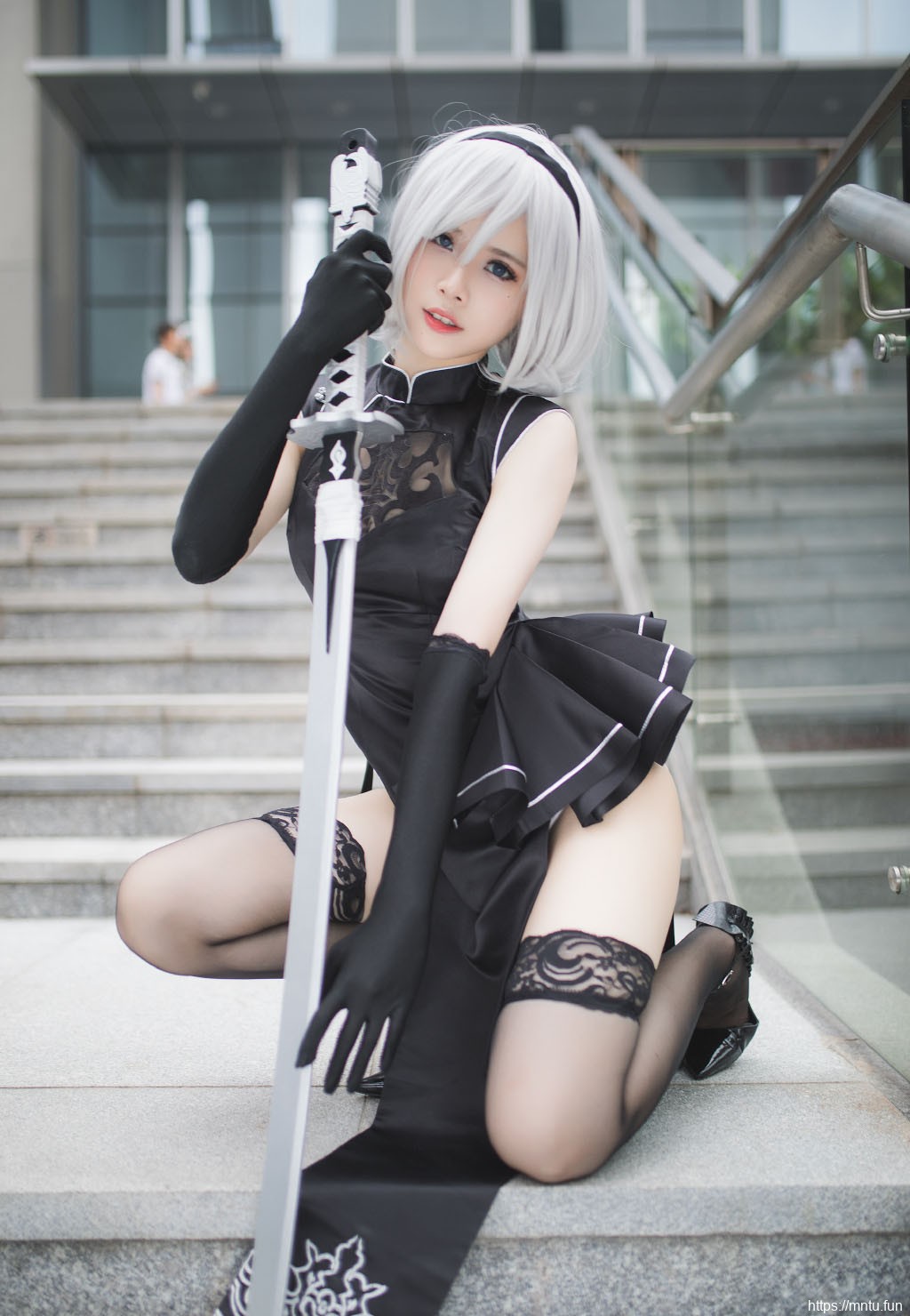 黑丝长腿美女动漫展美女cos写真