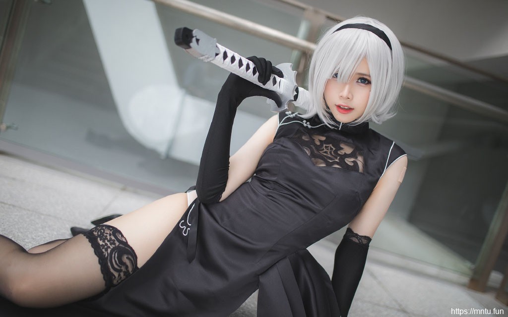 黑丝长腿美女动漫展美女cos写真