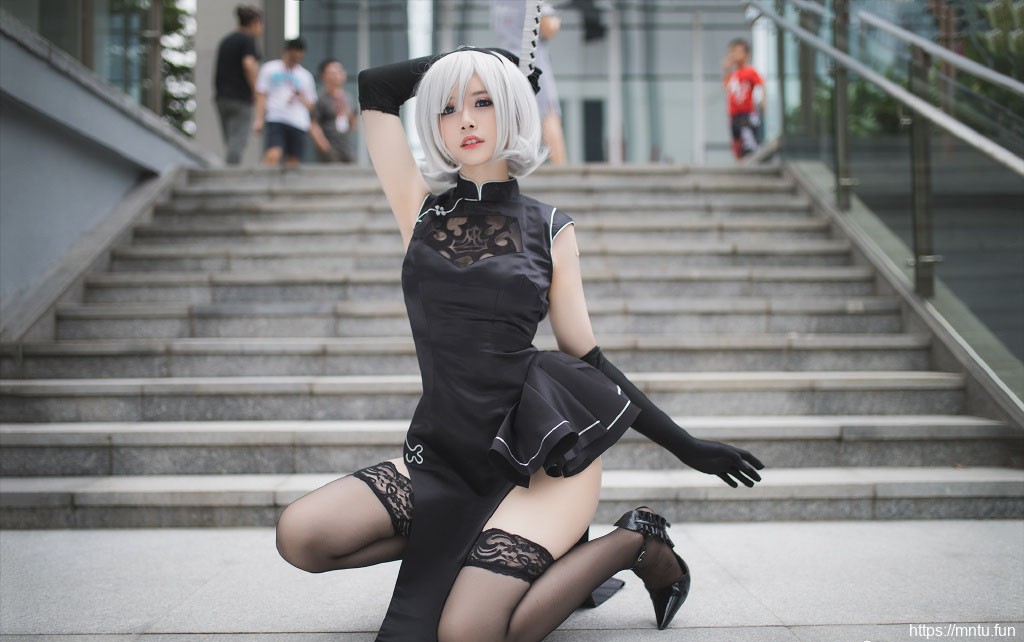 黑丝长腿美女动漫展美女cos写真