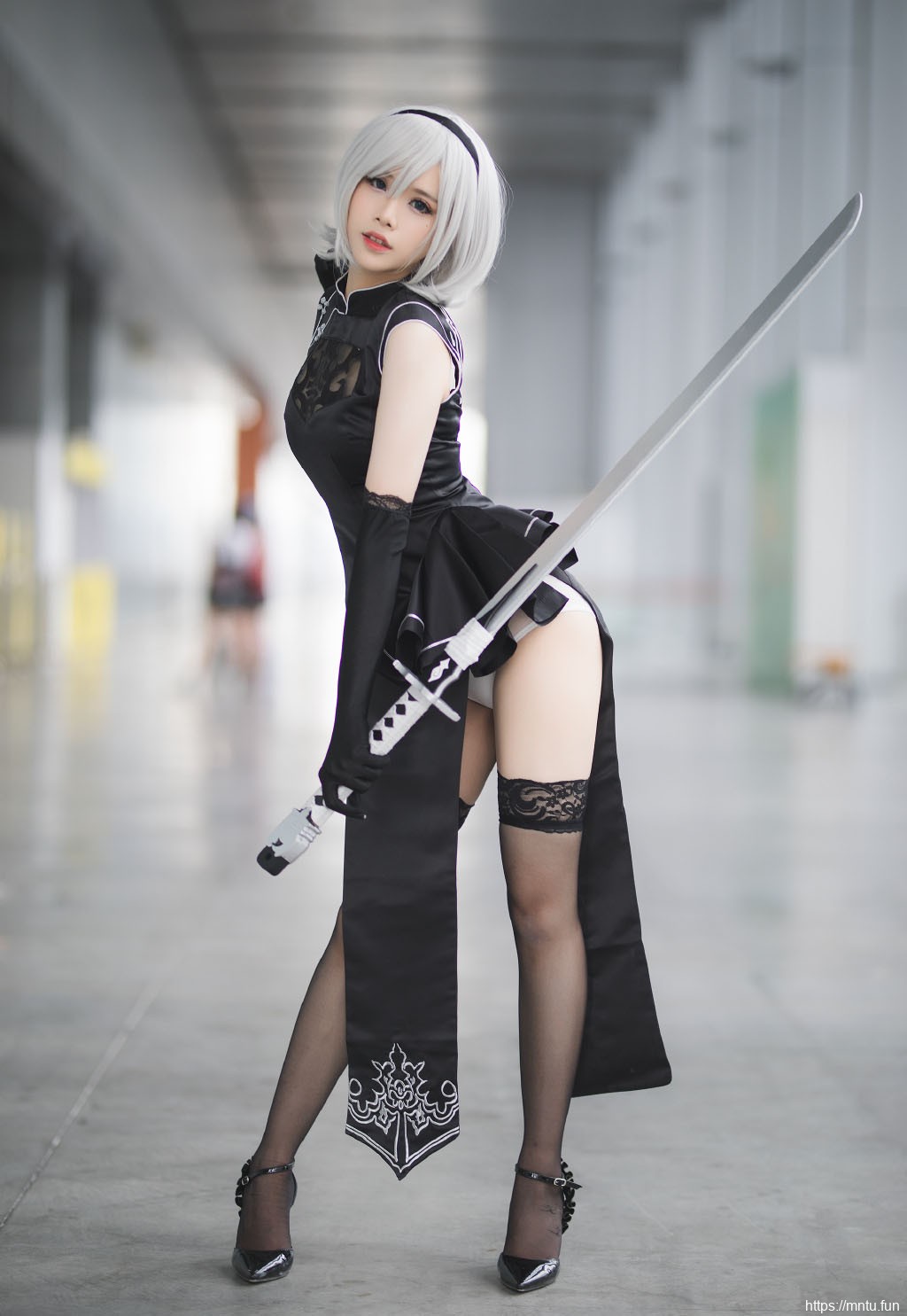 黑丝长腿美女动漫展美女cos写真