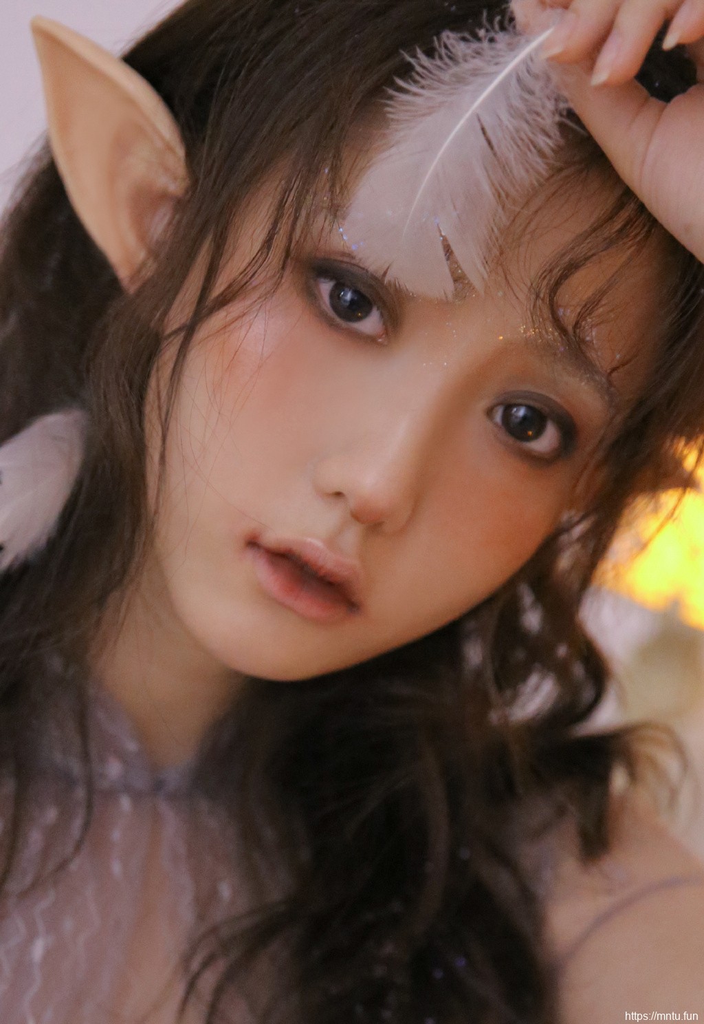 蕾丝美女万圣节小精灵cos美女性感写真