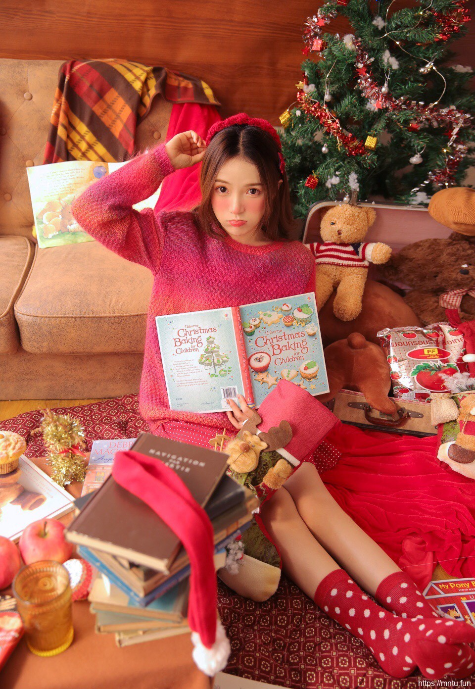 圣诞美女性感圣诞主题美女摄影写真