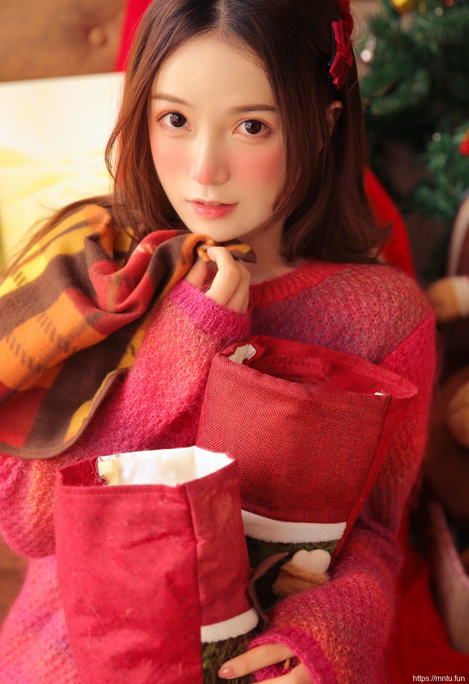 圣诞美女性感圣诞主题美女摄影写真