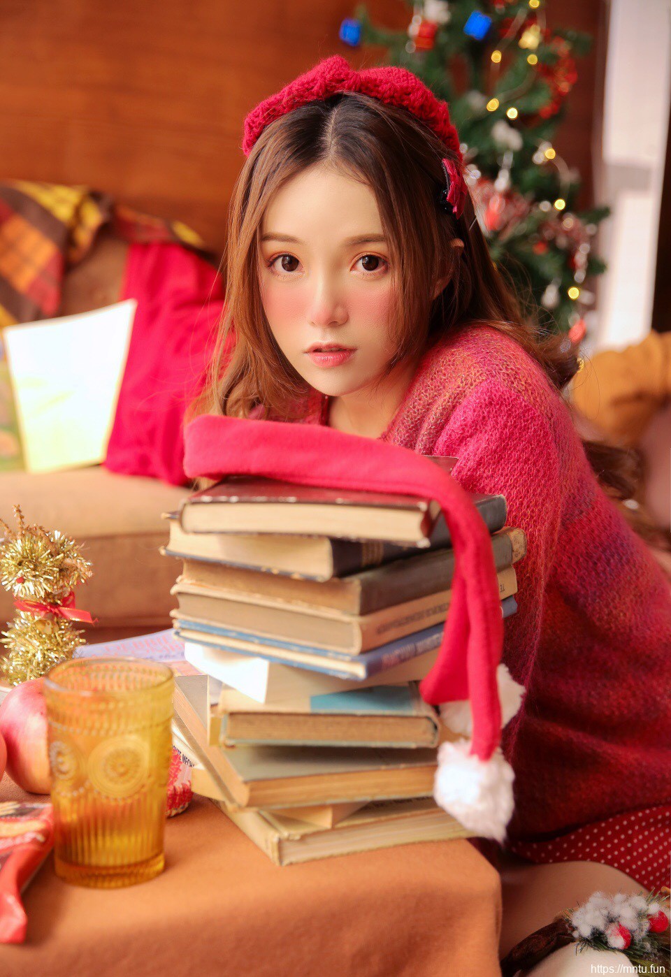 圣诞美女性感圣诞主题美女摄影写真