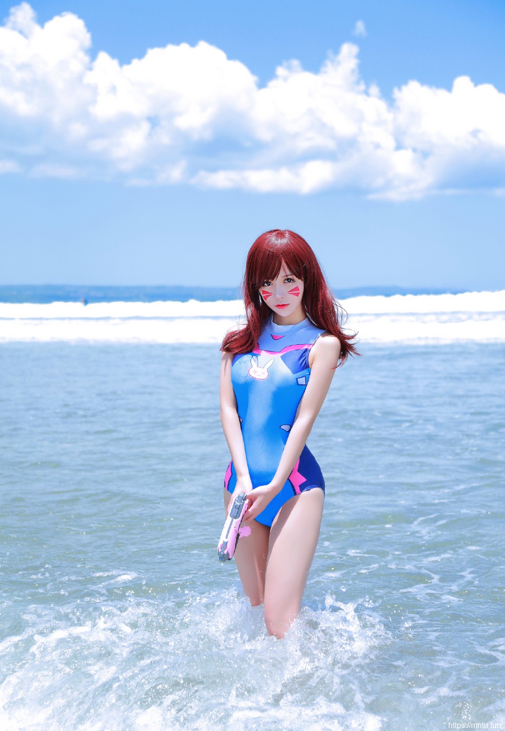 性感海边美女守望先锋cos美女图片