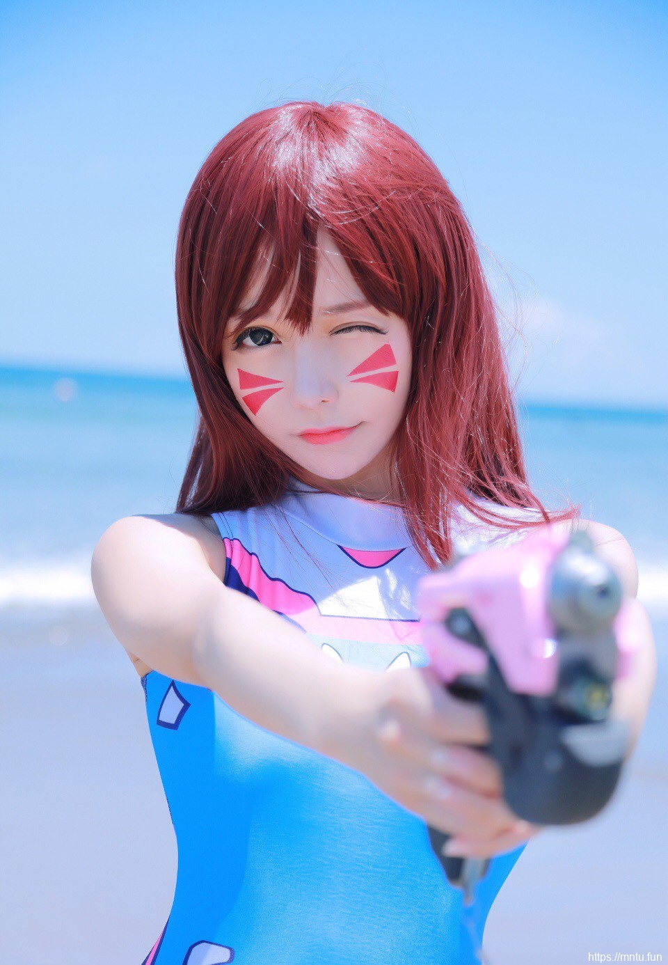 性感海边美女守望先锋cos美女图片