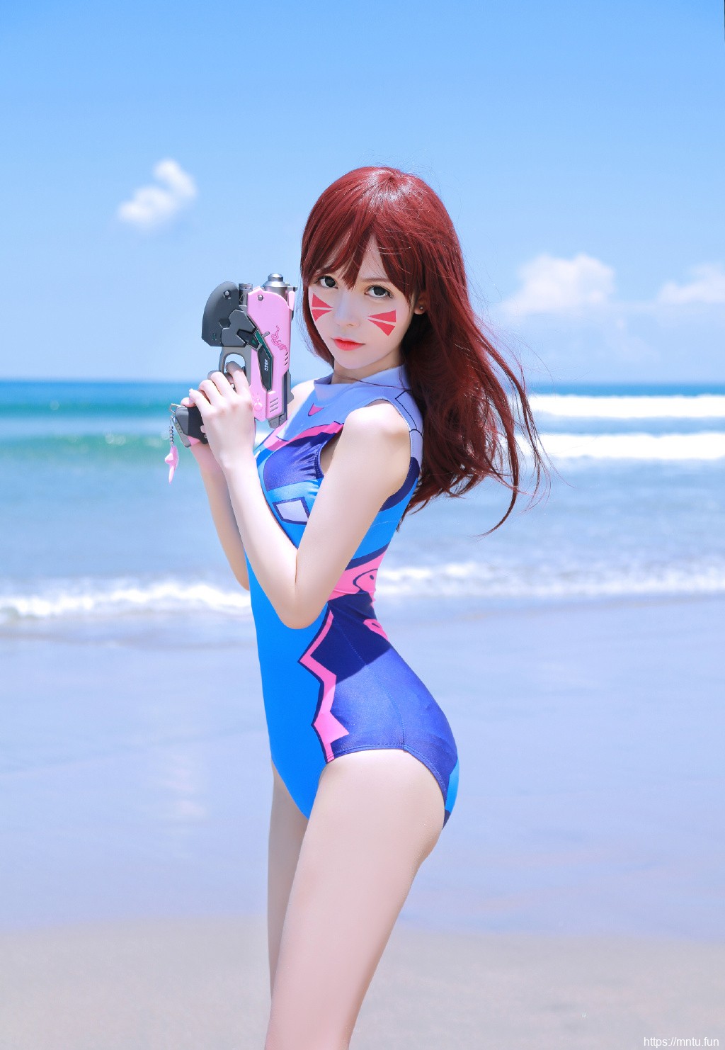 性感海边美女守望先锋cos美女图片