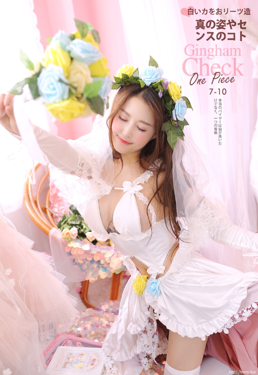 索尼子cosplay美女性感白丝爆乳美女图片