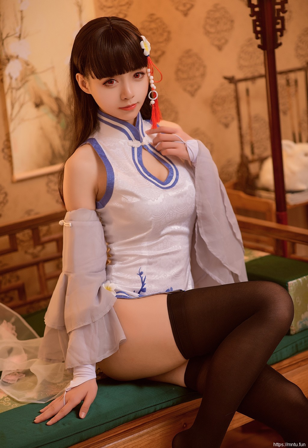 碧蓝航线逸仙cos美女性感旗袍美女图片