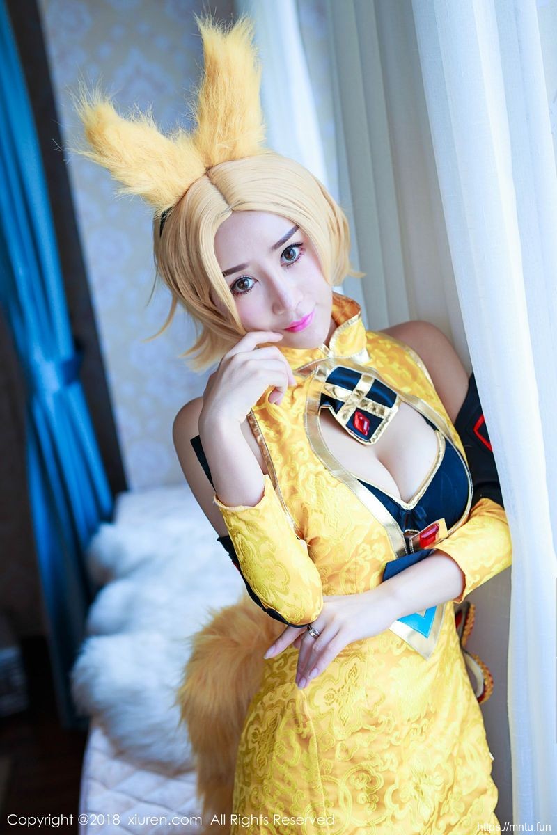 秀人重生之cosplay网性感女神邹晶晶COSPLAY王者荣耀妲己美图