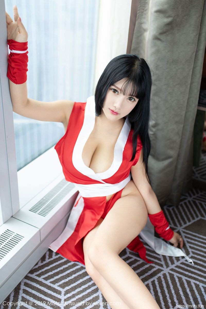 魅妍社美女模特小尤奈童颜巨乳COS制服cosplayPLAY不知火舞性感写真