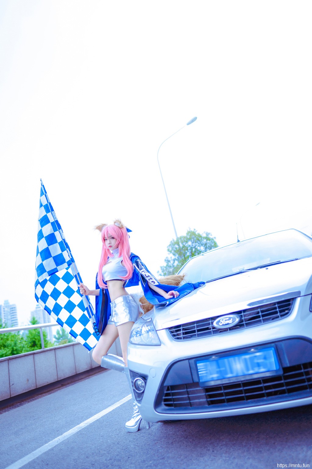 甜美赛车玉藻前cosplay美女写真图片