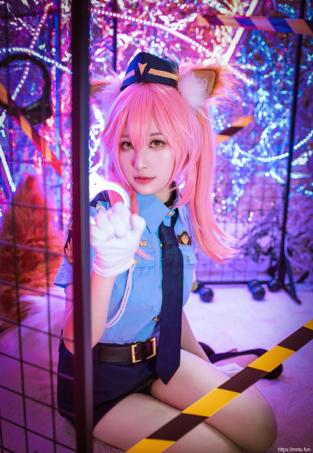 性感玉藻前女警cosplay写真图片