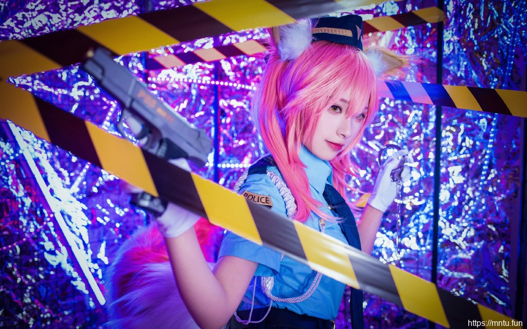 性感玉藻前女警cosplay写真图片