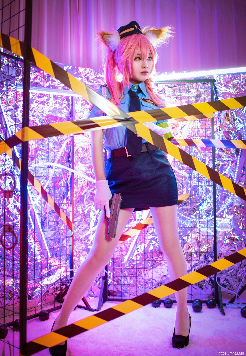 性感玉藻前女警cosplay写真图片