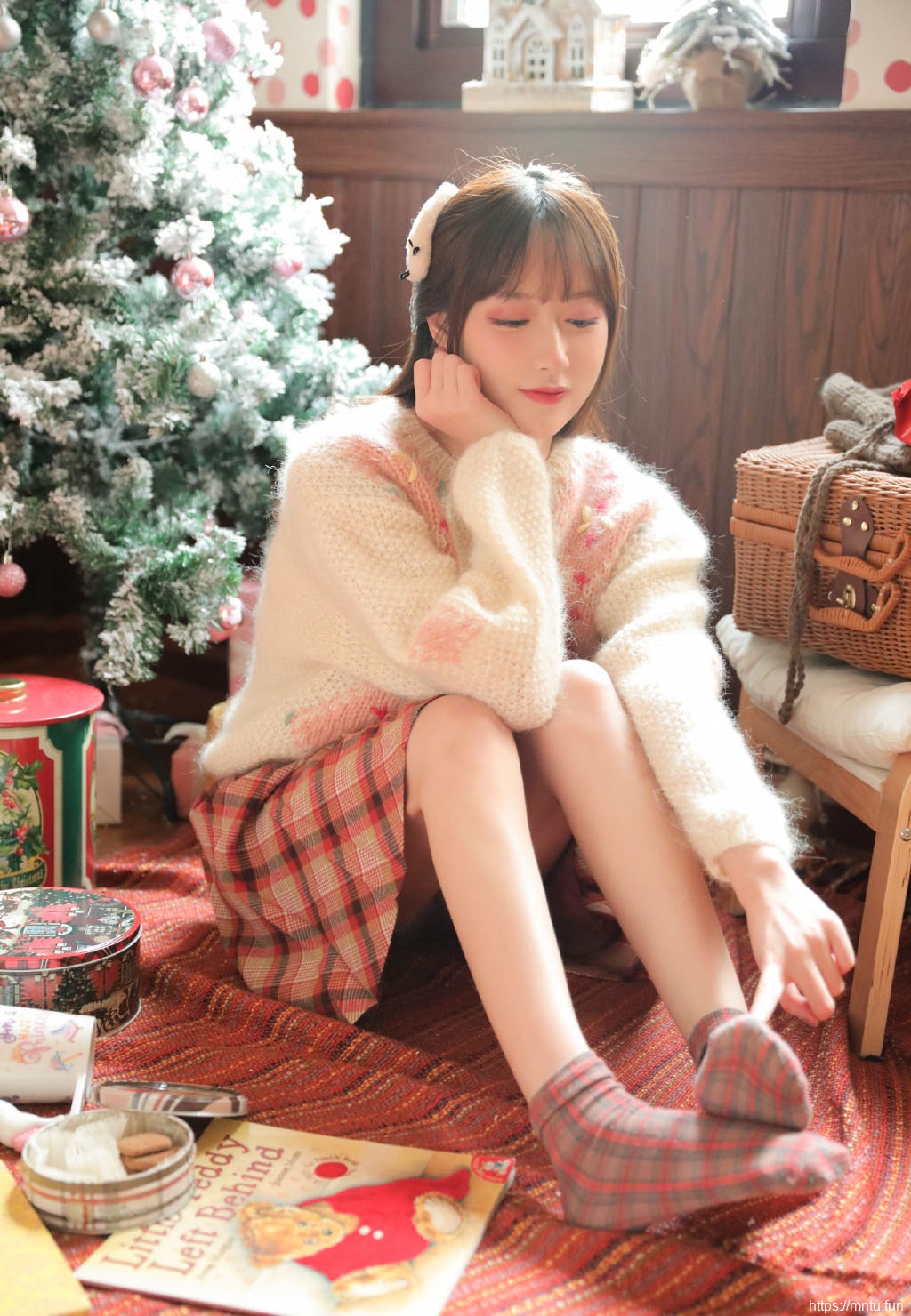 圣诞美女小姐姐文艺清新艺术照片