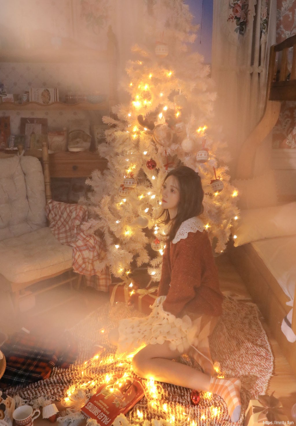 圣诞季美女唯美美女艺术写真图片