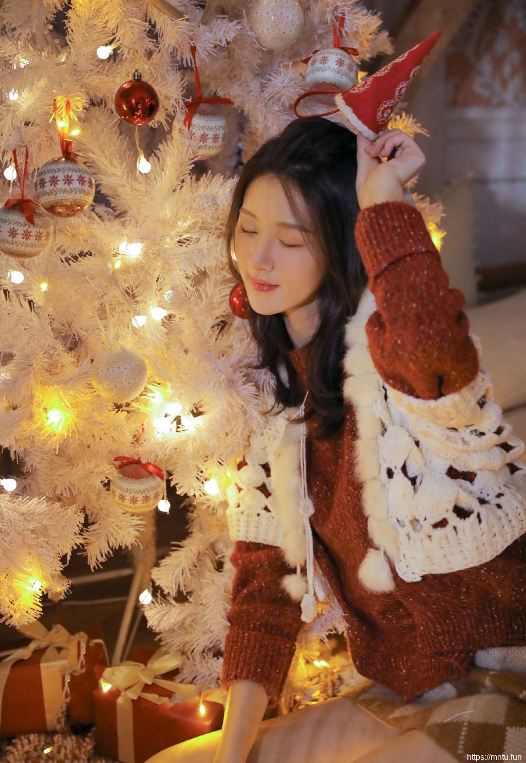 圣诞季美女唯美美女艺术写真图片