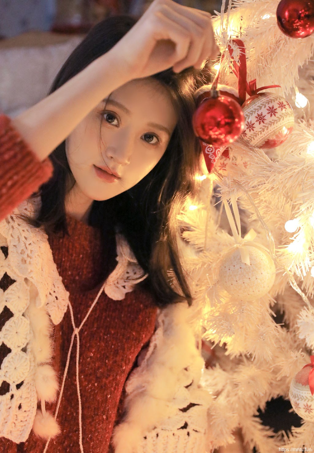 圣诞季美女唯美美女艺术写真图片