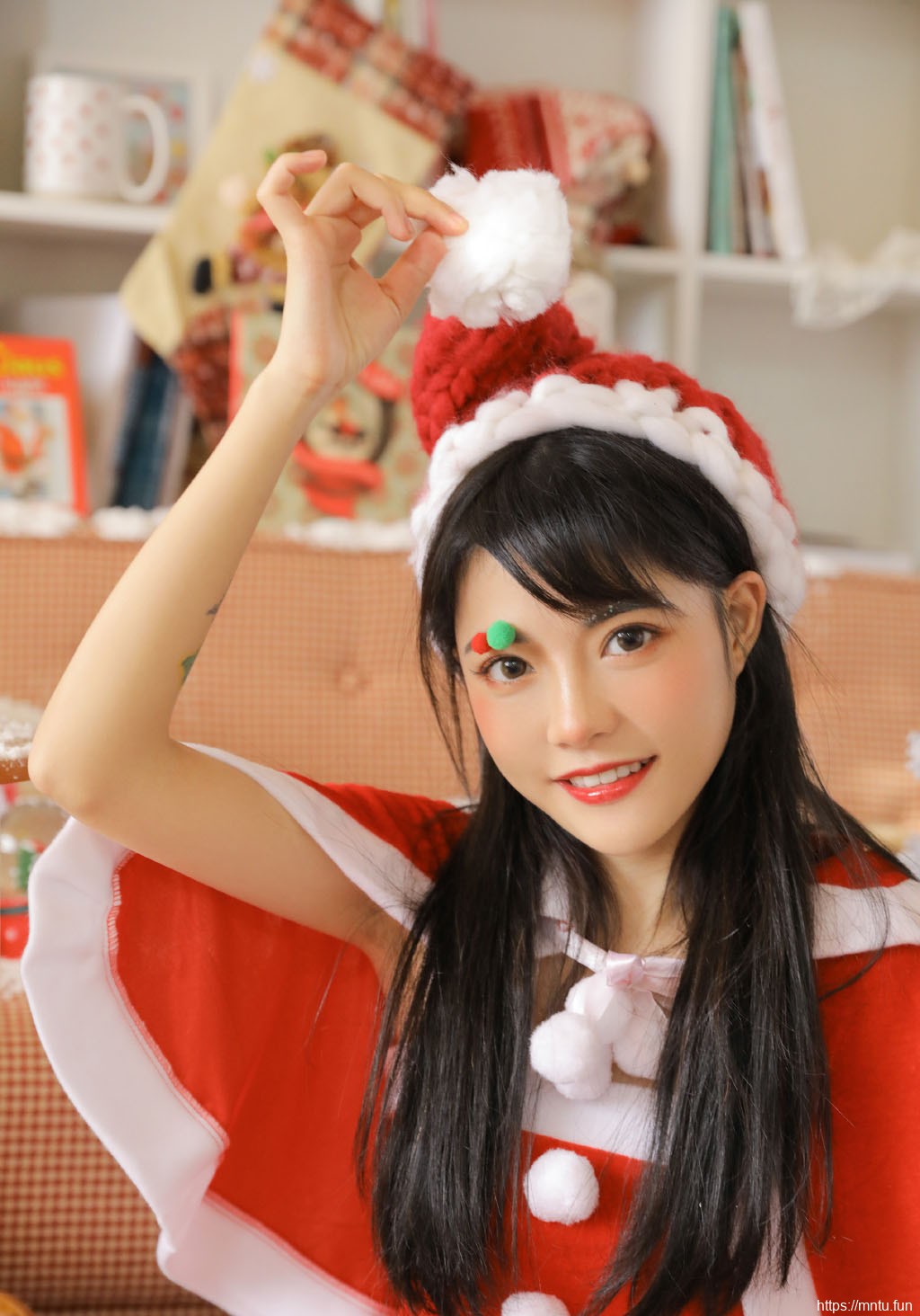 圣诞美女图片唯美圣诞服装美女图片