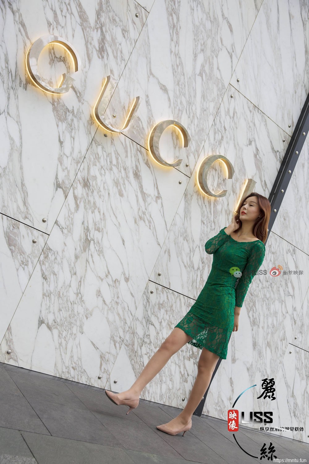 梁冰《绿色的旗袍丝》 [丽丝映像GIRLISS]