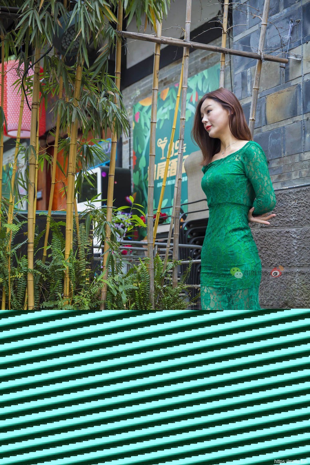 梁冰《绿色的旗袍丝》 [丽丝映像GIRLISS]