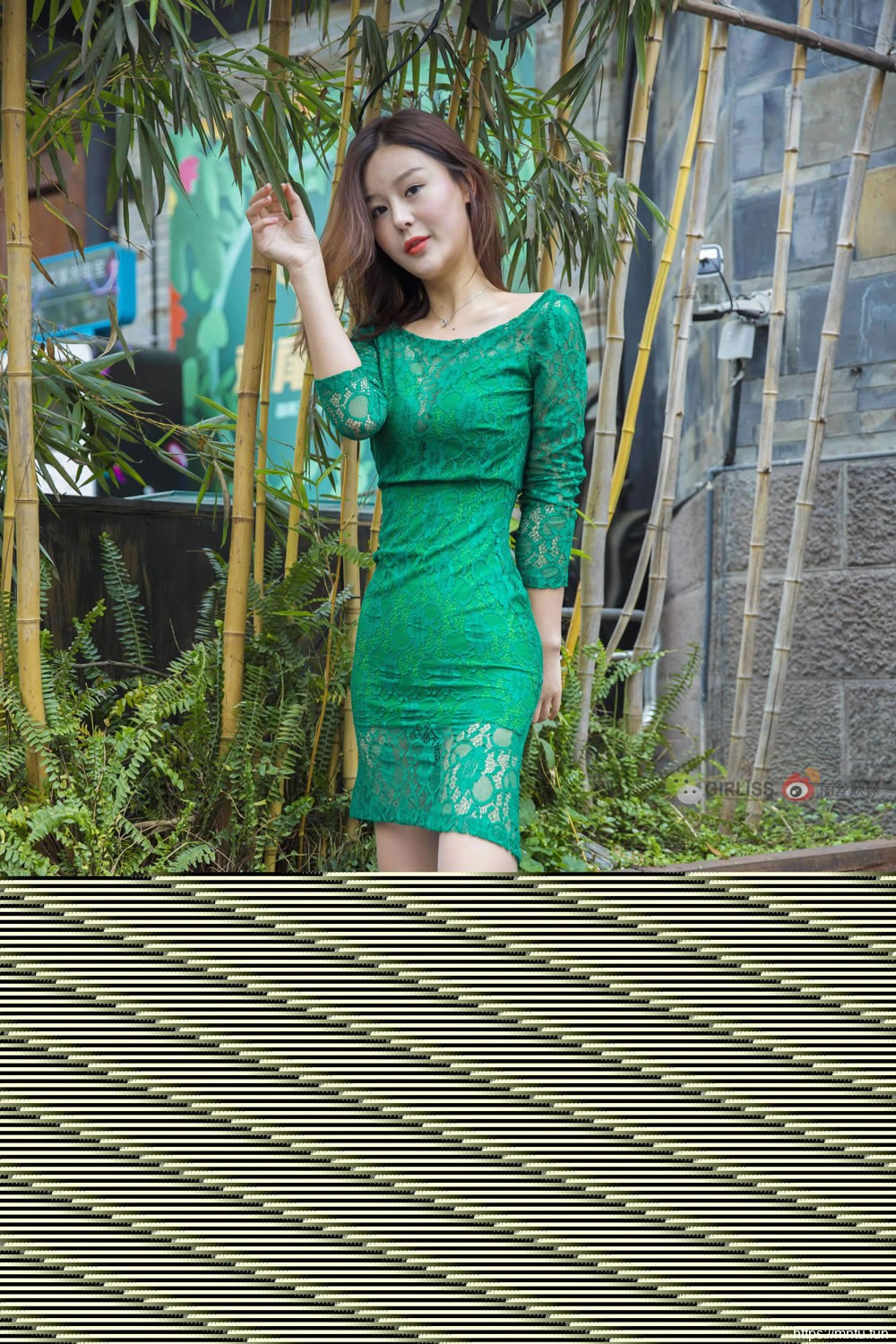 梁冰《绿色的旗袍丝》 [丽丝映像GIRLISS]