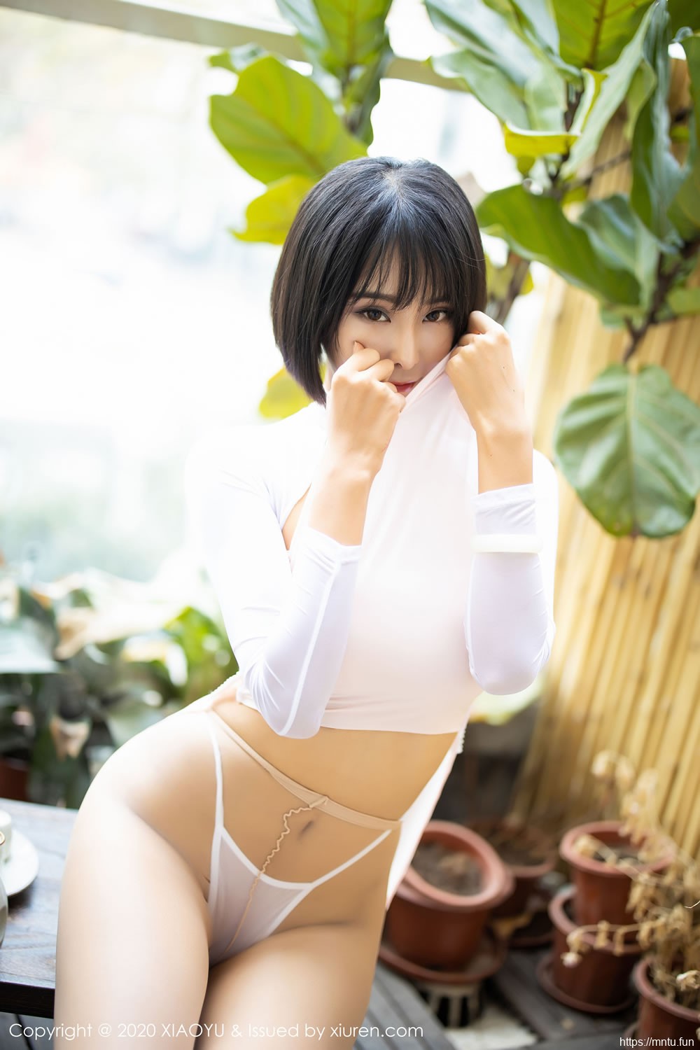 [语画界XIAOYU] Vol.269 蓝夏Akasha 《扇子与朦胧丝袜》