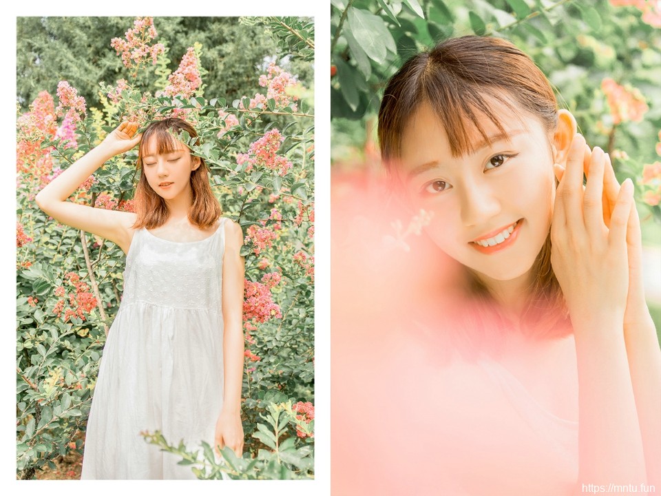 漂亮花一般的美少女笑脸迷人