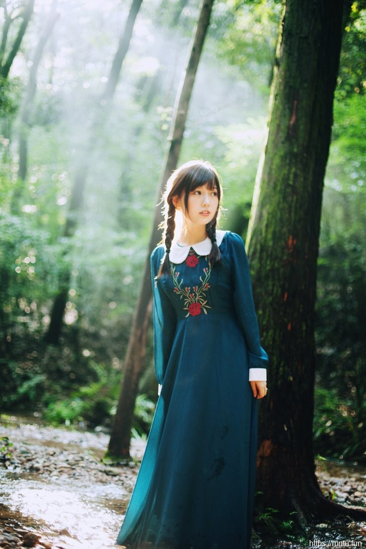 复古清纯少女养眼艺术照