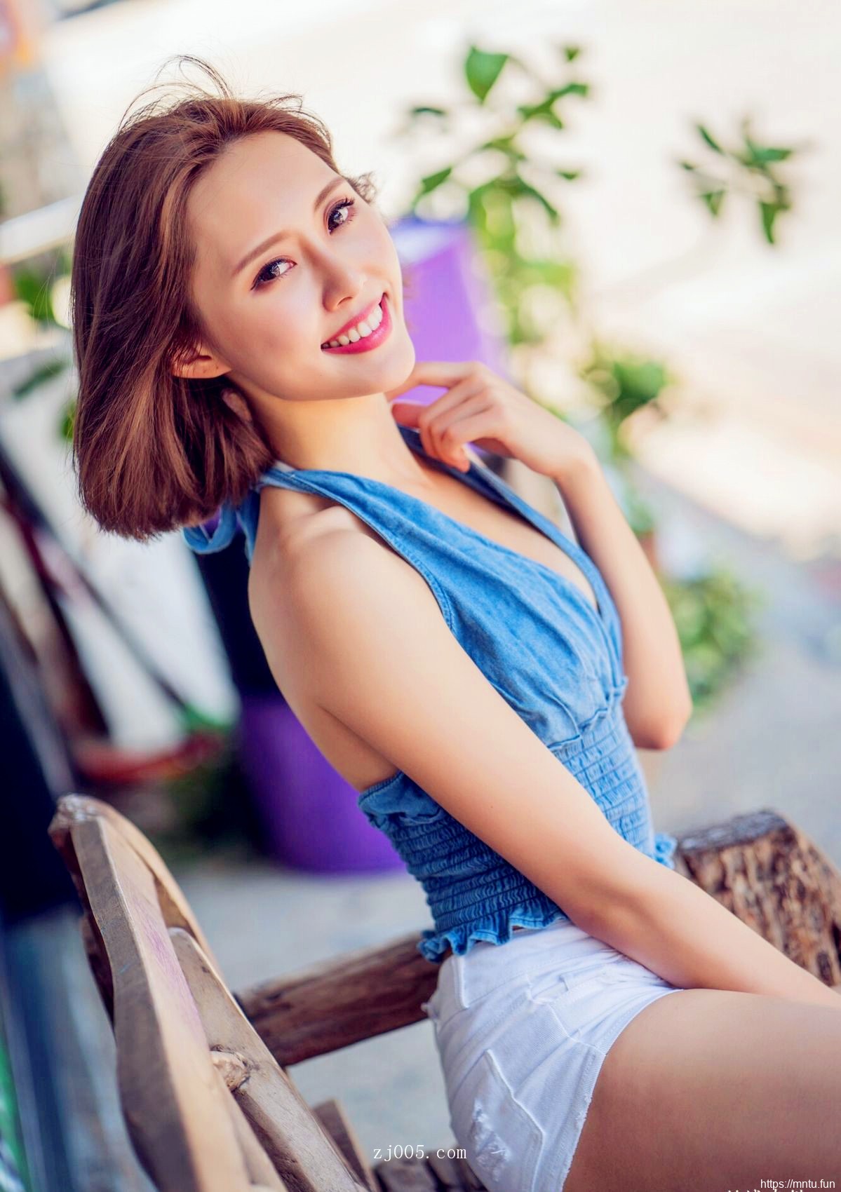 短发美女精品图片夏天时光连衣裙可爱小清新写真
