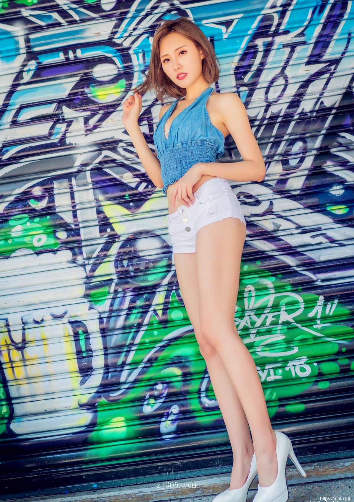 短发美女精品图片夏天时光连衣裙可爱小清新写真