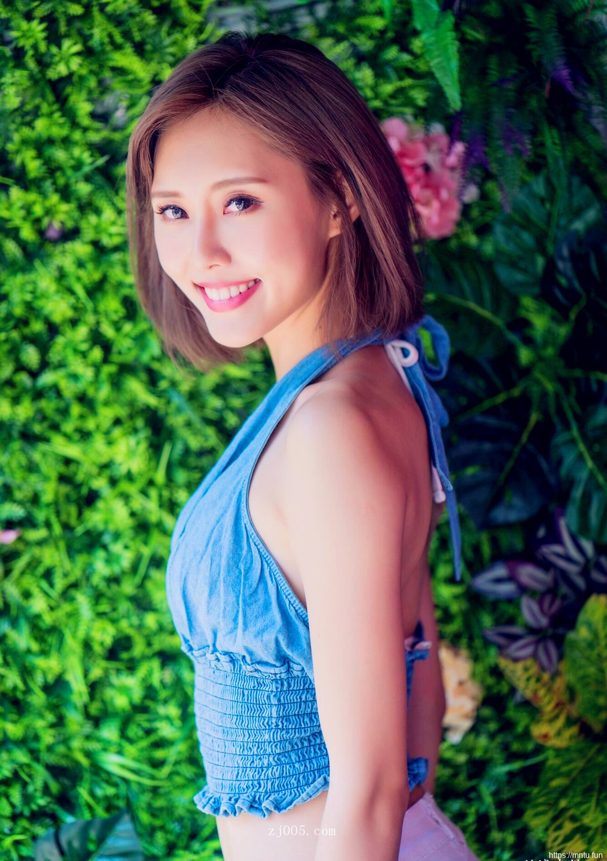 短发美女精品图片夏天时光连衣裙可爱小清新写真