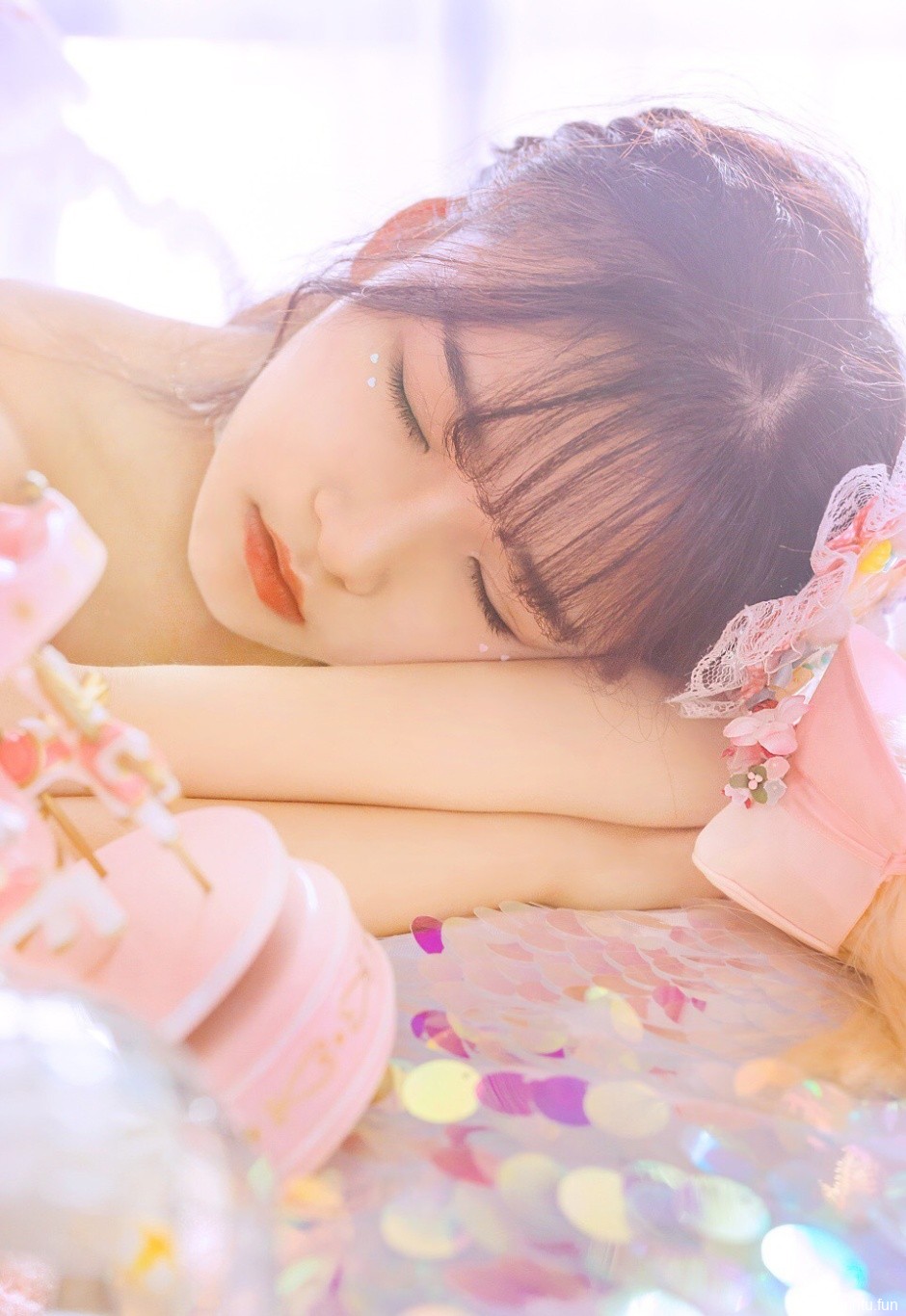 清纯美女甜蜜可爱美女私房美腿写真照